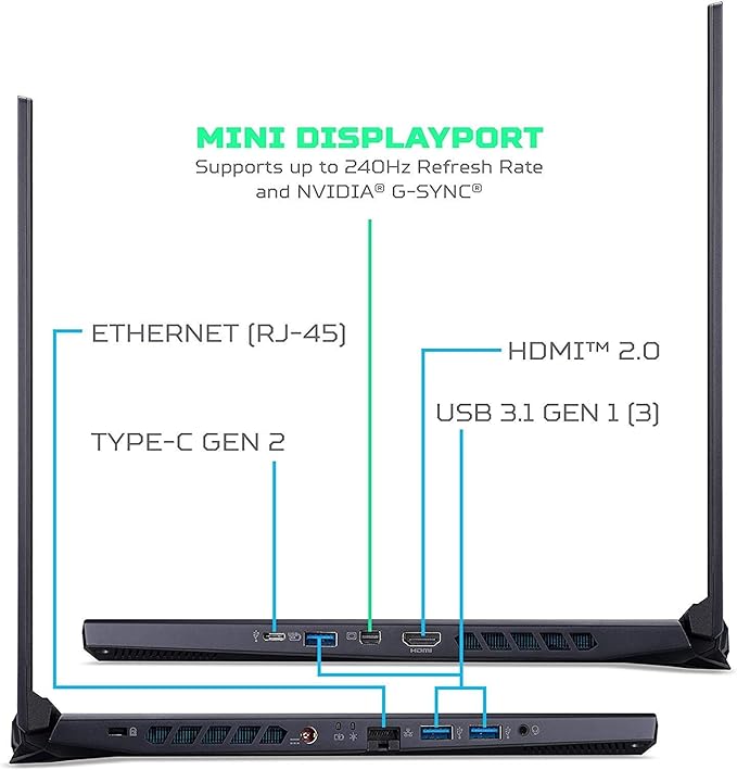 Acer Predator Helios 300 laptop  (i7-9750H/16GB RAM/RTX2060/1TB/WIN11) Grade A