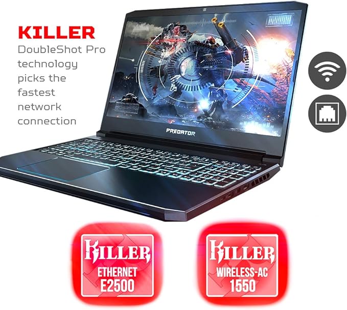 Acer Predator Helios 300 laptop  (i7-9750H/16GB RAM/RTX2060/1TB/WIN11) Grade A