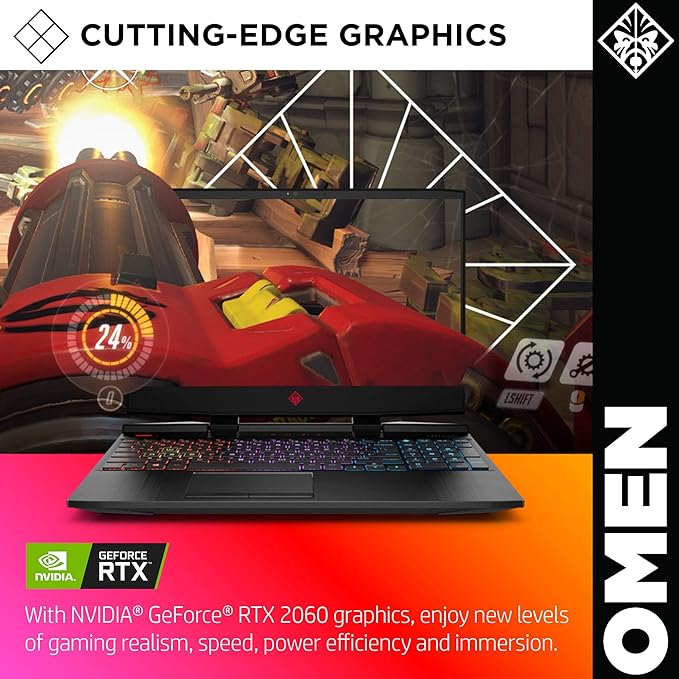 OMEN by HP 15" Gaming Laptop (Core i7 9750H/16GB/RTX 2060/1TB) Grade A