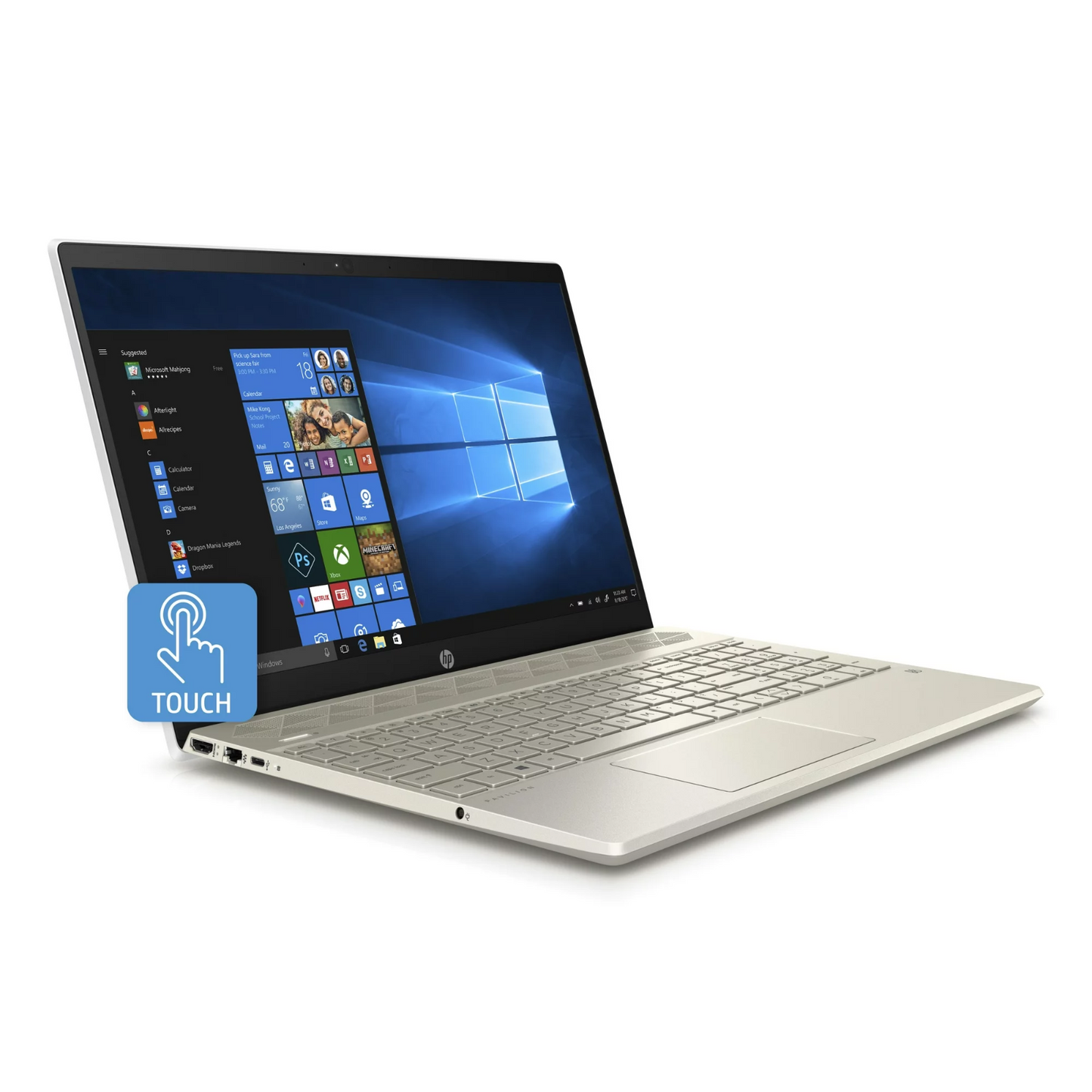 Portátil HP Pavilion de 15,6" (15-cs0072wm/Core i7 8550U/12GB RAM/512GB NVME + 1TB HDD/HD Touch) Grado A