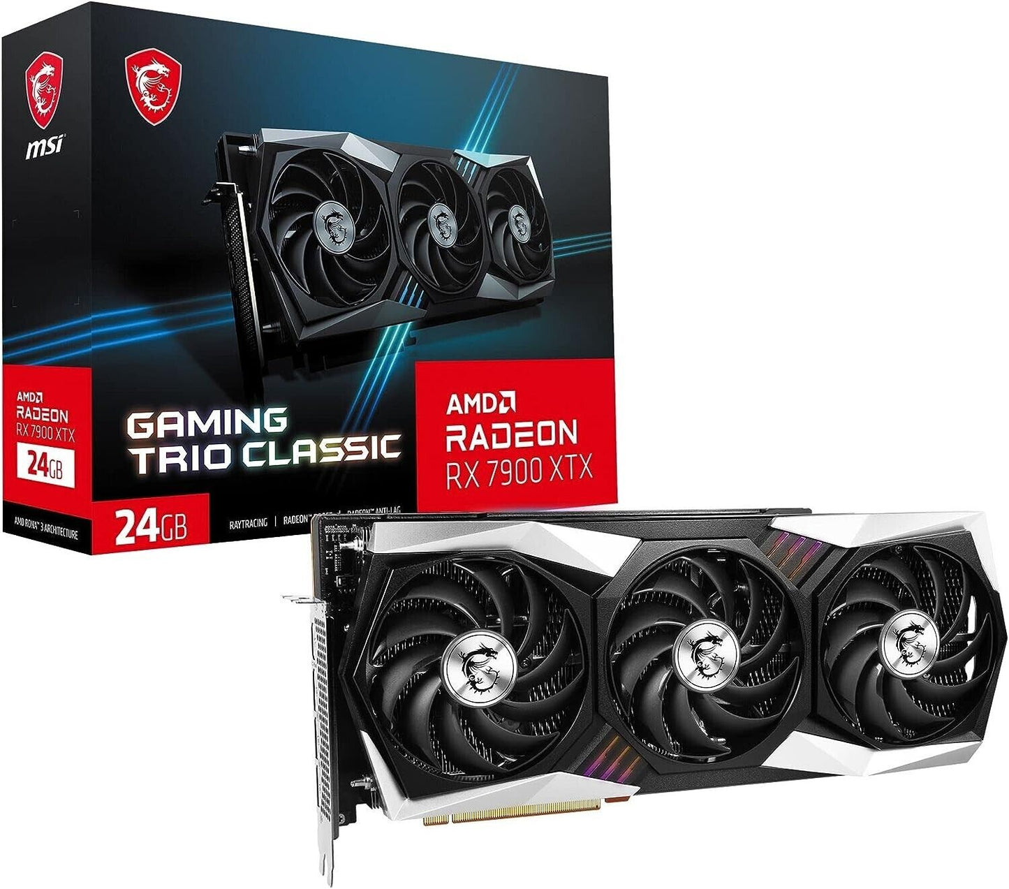 MSI AMD Radeon RX 7900 XTX Gaming Trio Classic 24GB GDDR6 Graphics Card Grade A