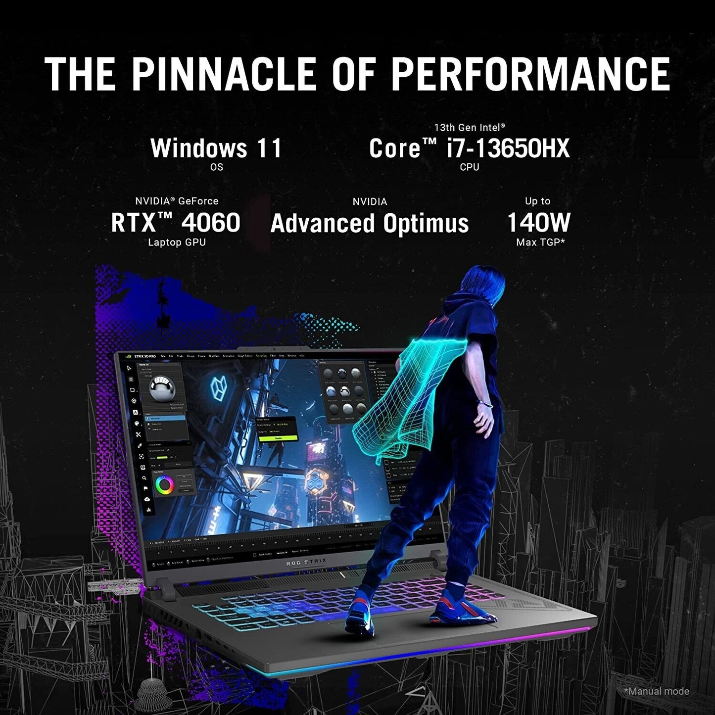 Portátil para juegos ASUS ROG STRIX G16 Core i7 13650HX/32GB/RTX 4060/2TB Gen4/FHD165Hz Grado A