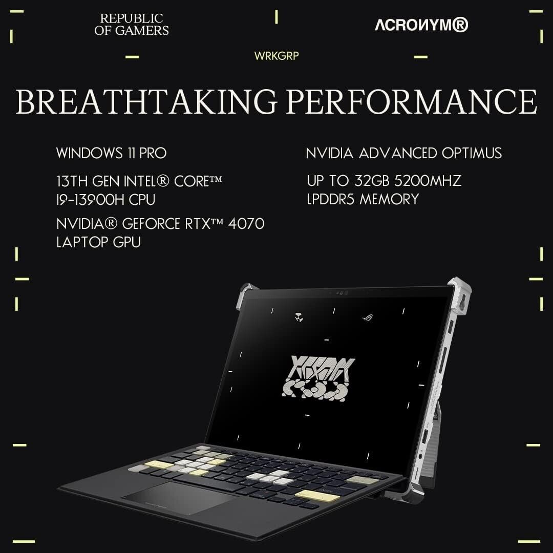 ASUS ROG FLOW Z13-ACRNM Gaming Laptop Core i9 13900H/32GB/RTX 4070/1TB/165Hz QHD Grade A