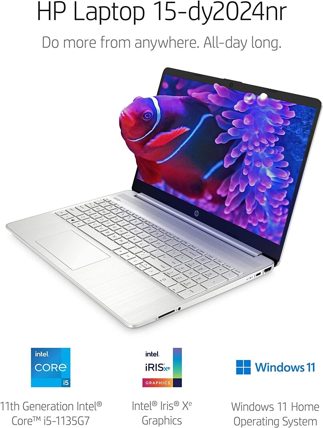 HP 15.6" Laptop (Intel Core i5 1135G7/16GB RAM/Intel Iris Xe/1TB SSD/FHD/Win11) Grade A