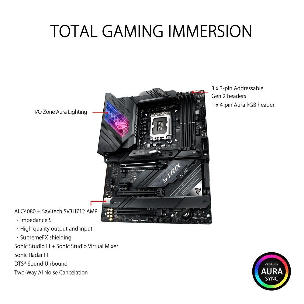 ASUS ROG Strix Z690-E Gaming WiFi LGA 1700 ATX Placa base Intel (solo RAM DDR5) Grado A