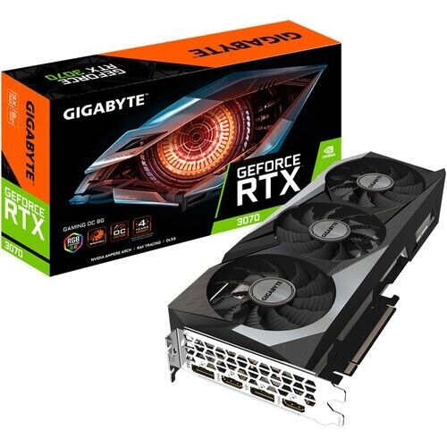 Tarjeta gráfica Gigabyte GeForce RTX 3070 Gaming OC WINDFORCE 3X 8GB GDDR6 (V1) Grado A