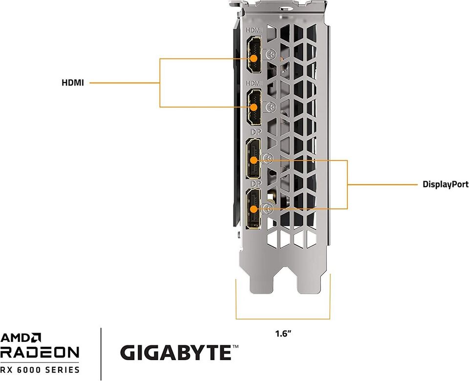 Tarjeta gráfica Gigabyte Radeon RX6700 XT Eagle WINDFORCE 3X 12G GDDR6 Grado A