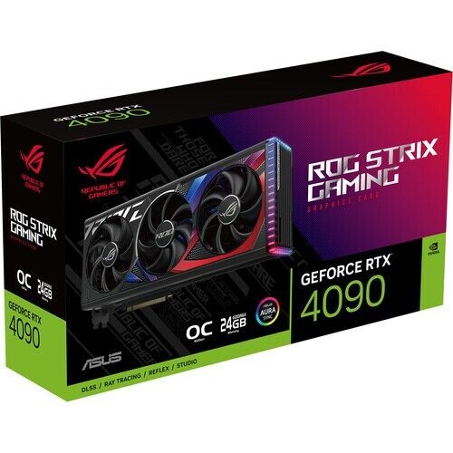 Tarjeta gráfica ASUS ROG STRIX NVIDIA GeForce RTX 4090 OC Edition 24GB GDDR6X Grado A