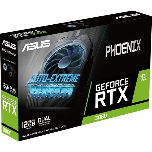 Tarjeta gráfica ASUS Phoenix GeForce RTX 3060 12GB GDDR6 (versión V2/LHR) Grado A