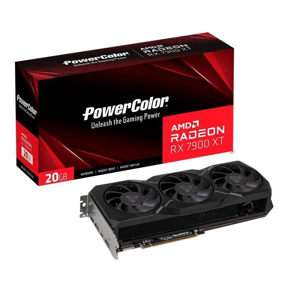 PowerColor AMD Radeon RX 7900 XT 20GB GDDR6 Triple-Fan Graphics Card Grade A