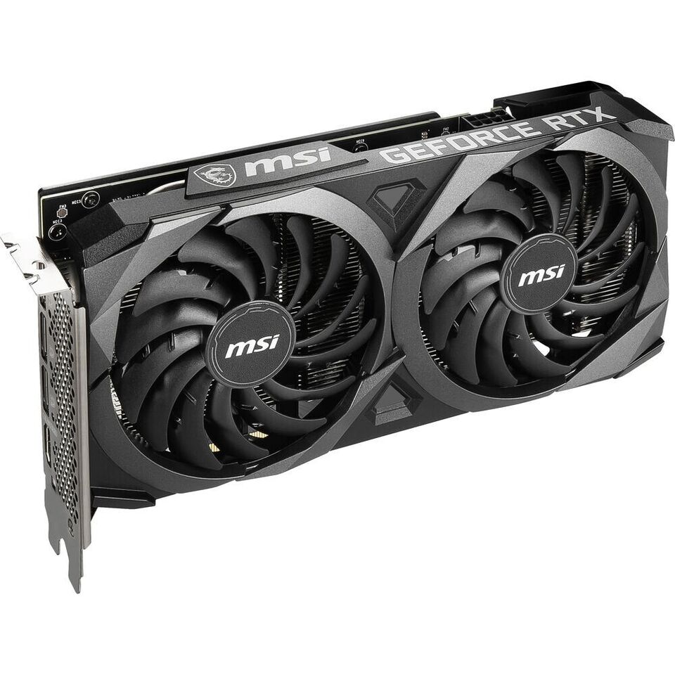 Tarjeta gráfica MSI NVIDIA GeForce RTX 3060 Ventus 2X OC de doble ventilador 12 GB GDDR6 (LHR) Grado A