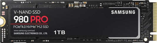 Samsung 980 Pro PCIe 4.0 x 4 NVME M.2 SSD interno (1 TB, MZ-V8P1T0B/AM) Grado A