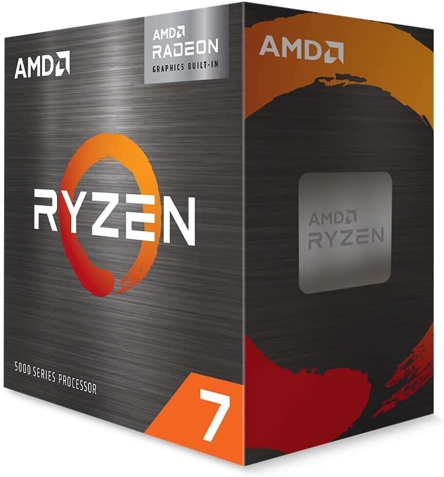 Procesador AMD Ryzen 7 5700G de 8 núcleos AM4 desbloqueado con gráficos Radeon (solo CPU) Grado A